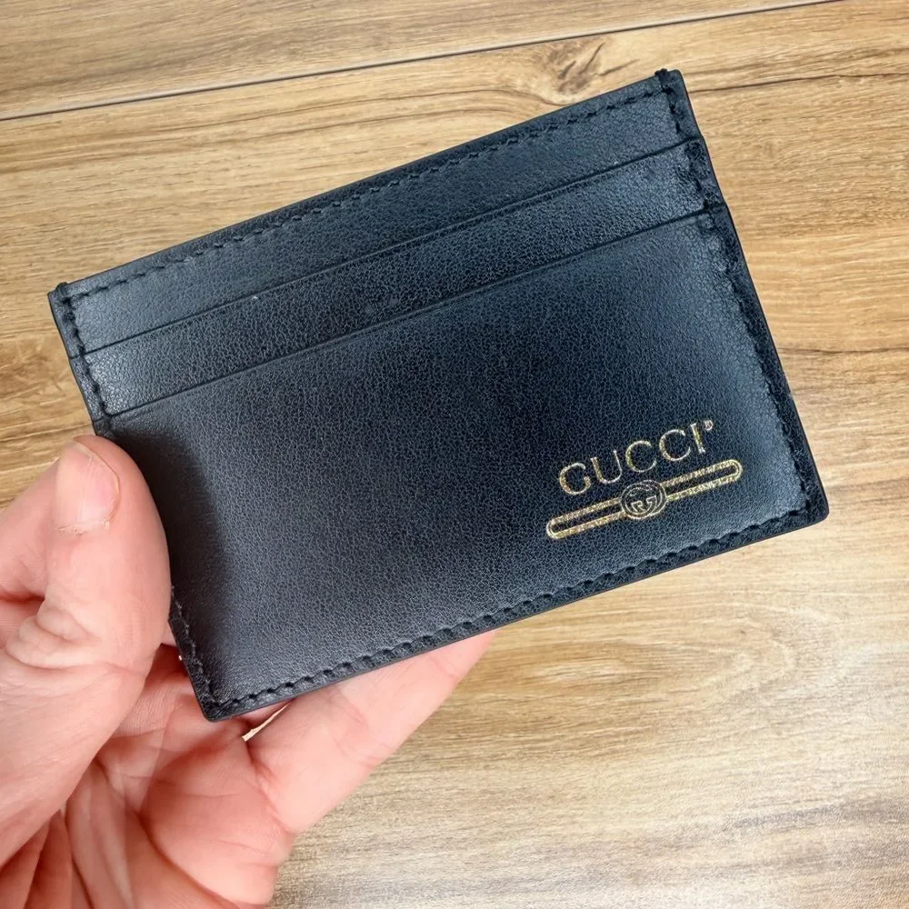 NWOT GUCCI Black Card Holder | Wallet Leather